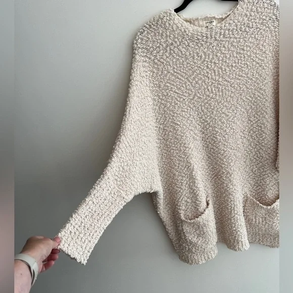 UMGEE Boucle Knit Pullover Sweater Oversize Relaxed Fit Casual Loungewear - Picture 6 of 13